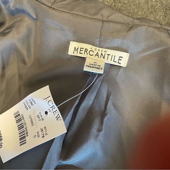 J. Crew Mercantile Vail Parka Hooded Fur Trim Dark Gray Wool Blend Coat New - Picture 8 of 9